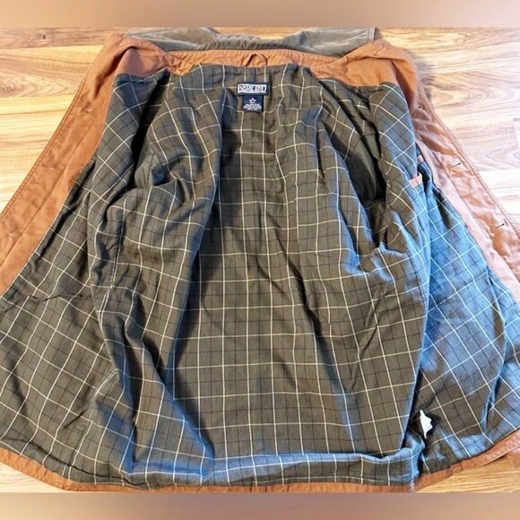 Lands End Mens Flannel Lined Corduroy Collar Chore Barn Coat~M/38-40 Tall~ - Picture 5 of 6